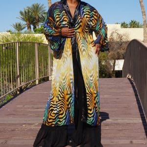 Printed Animal Pattern Kaftan 1 of 1